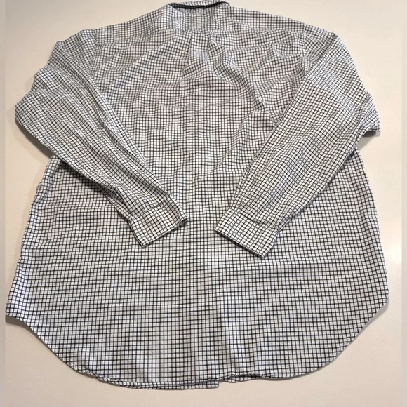 Mens Polo Ralph Lauren Classic Fit White /Blue Plaid Button Down Shirt XLT Tall - Picture 6 of 6